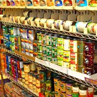 cat food, dog food in cans